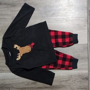 Toddler Carter's 2-Piece Christmas Moose Sweatshirt & Pant Set Size 18 Months